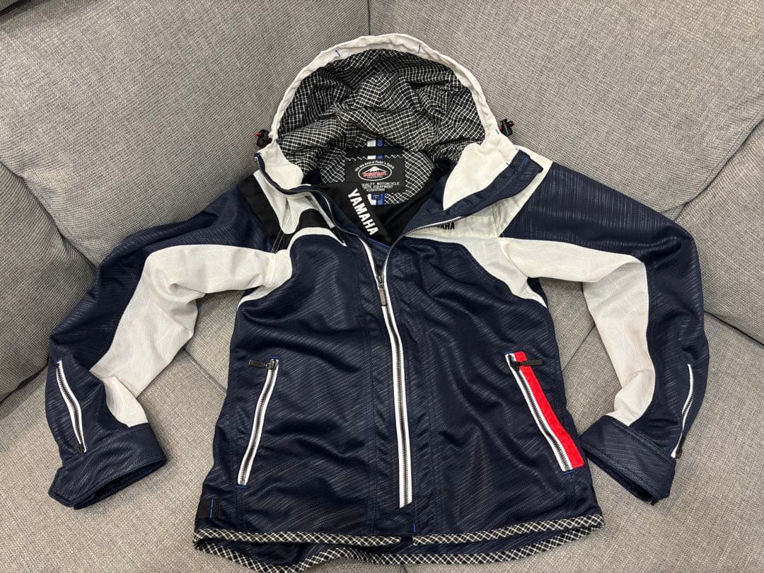 クシタニ (ヤマハ)フルメッシュパーカージャケット メンズ ネイビーLサイズ