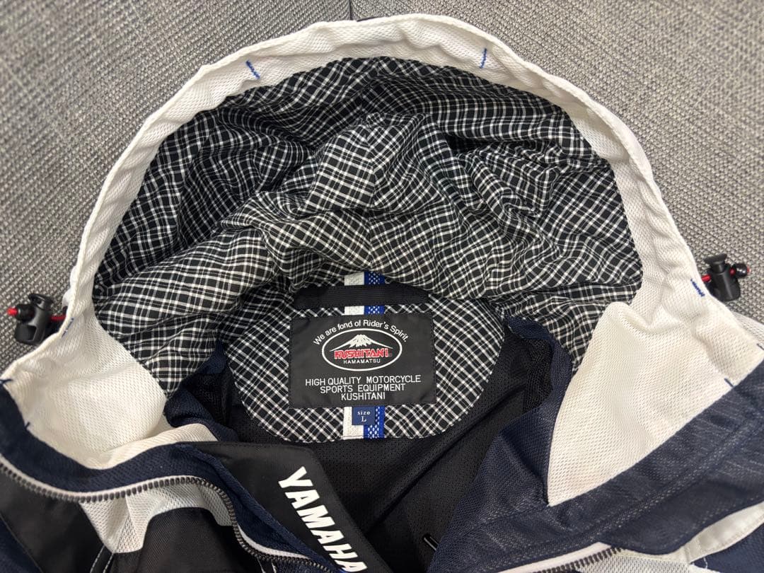 クシタニ (ヤマハ)フルメッシュパーカージャケット メンズ ネイビーLサイズ
