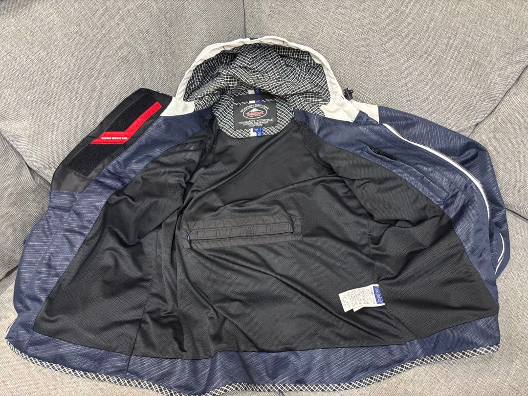 クシタニ (ヤマハ)フルメッシュパーカージャケット メンズ ネイビーLサイズ