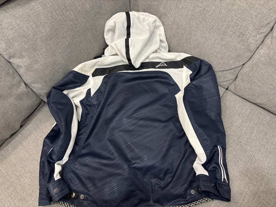 クシタニ (ヤマハ)フルメッシュパーカージャケット メンズ ネイビーLサイズ