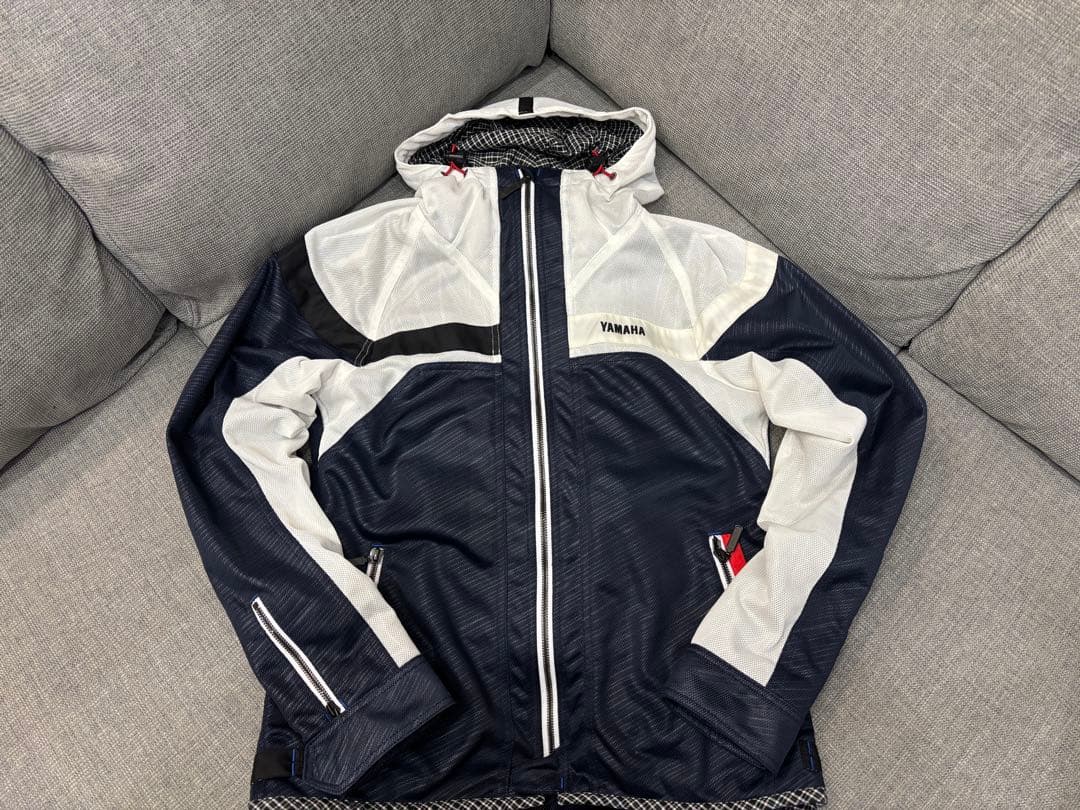 クシタニ (ヤマハ)フルメッシュパーカージャケット メンズ ネイビーLサイズ