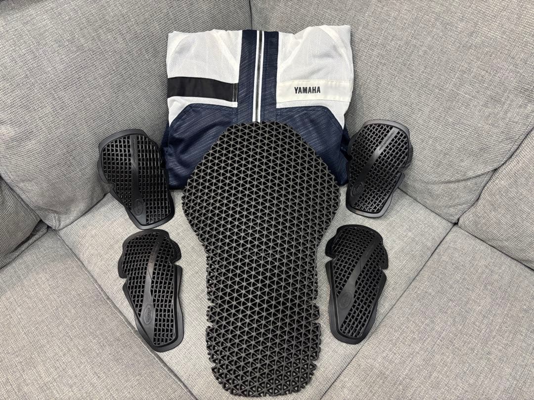 クシタニ (ヤマハ)フルメッシュパーカージャケット メンズ ネイビーLサイズ