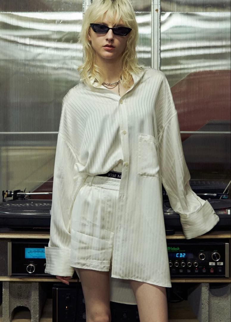 パンツ JOSEMOON SATIN STRIPE SHORT PANTS