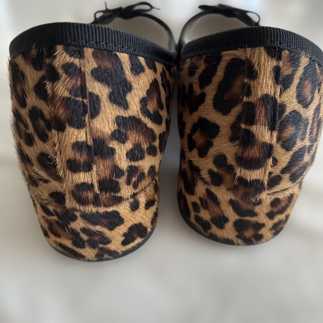 【美品】Repetto Camille バレリーナ レオパード 37