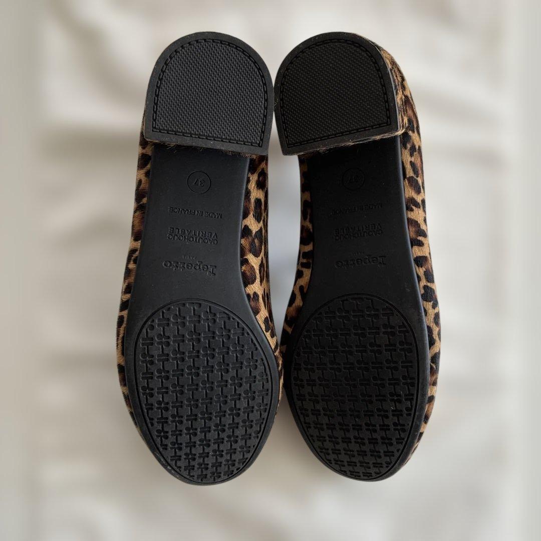 【美品】Repetto Camille バレリーナ レオパード 37