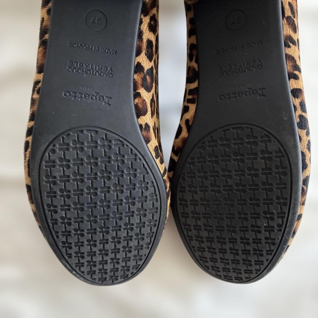 【美品】Repetto Camille バレリーナ レオパード 37