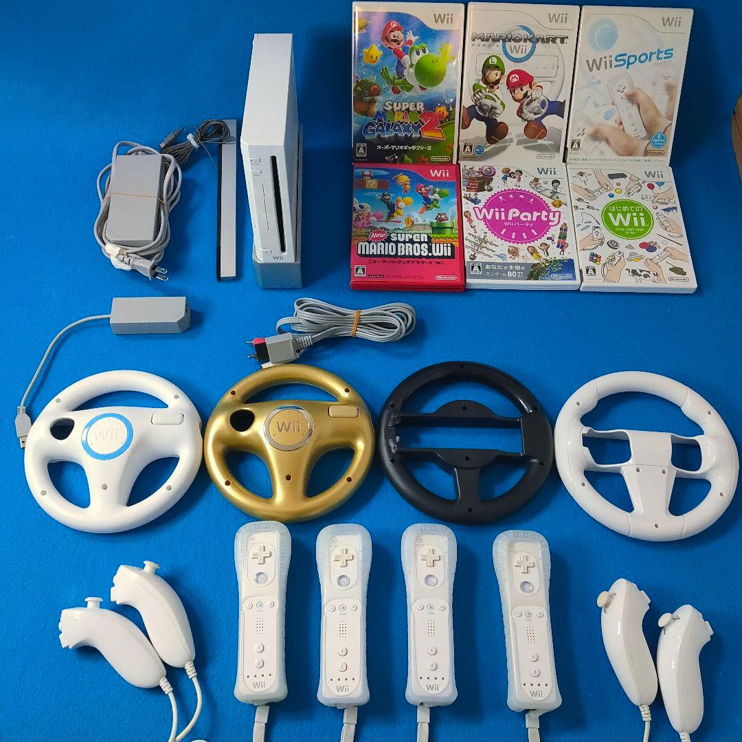 豪華 4人で遊ぶ♪ マリオカート 本体一式 Wiiparty Wiiスポーツ