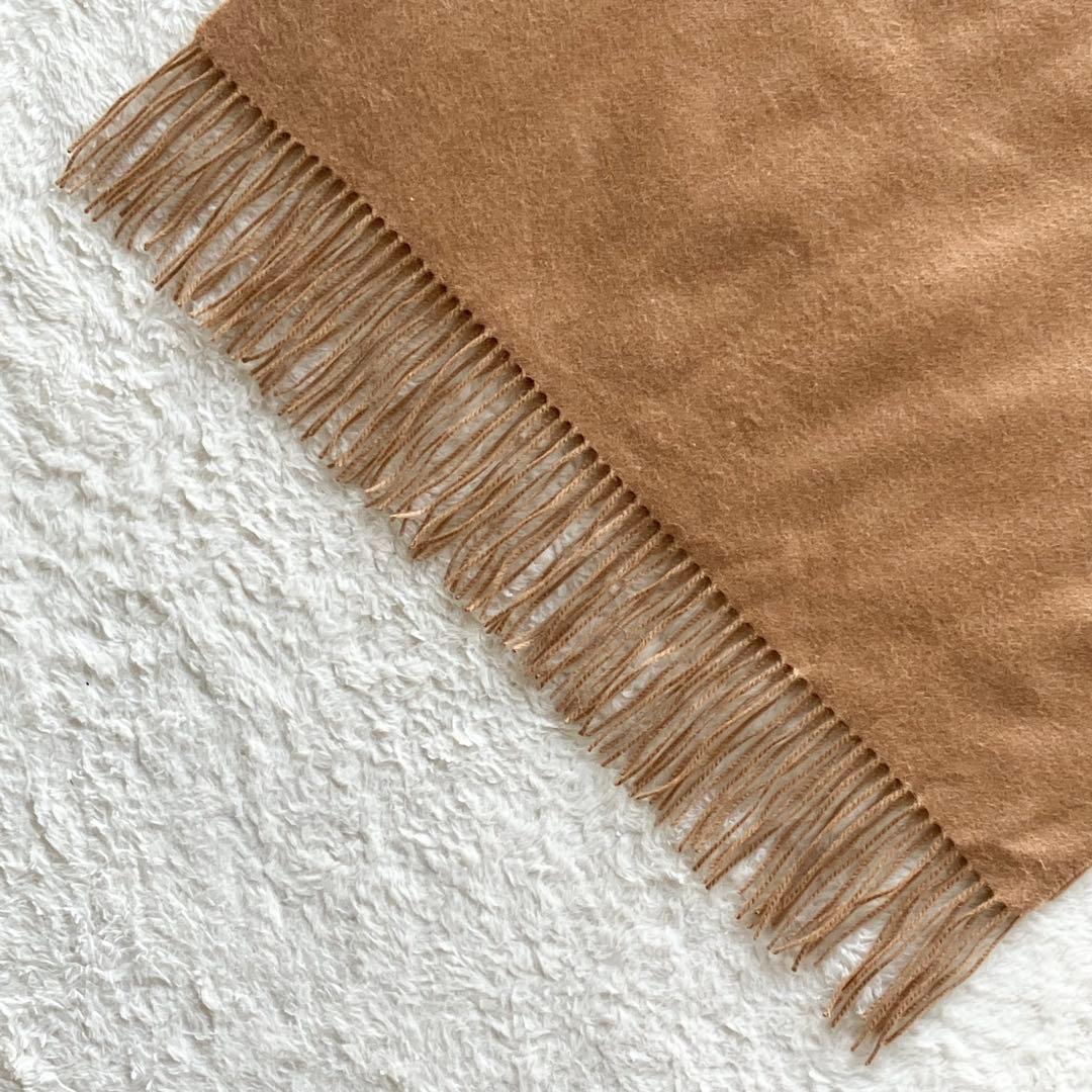 極美品 ユナイテッドアローズ カシミヤ100% 大判 ストール キャメル