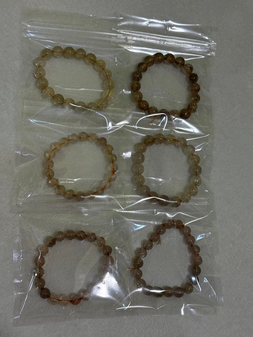 天然石（ルチル）ブレスレット11個セット