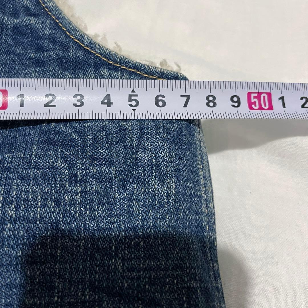 美品　KAPITAL キャピタル　デニムボアベスト 岡山　ダメージ加工　日本製