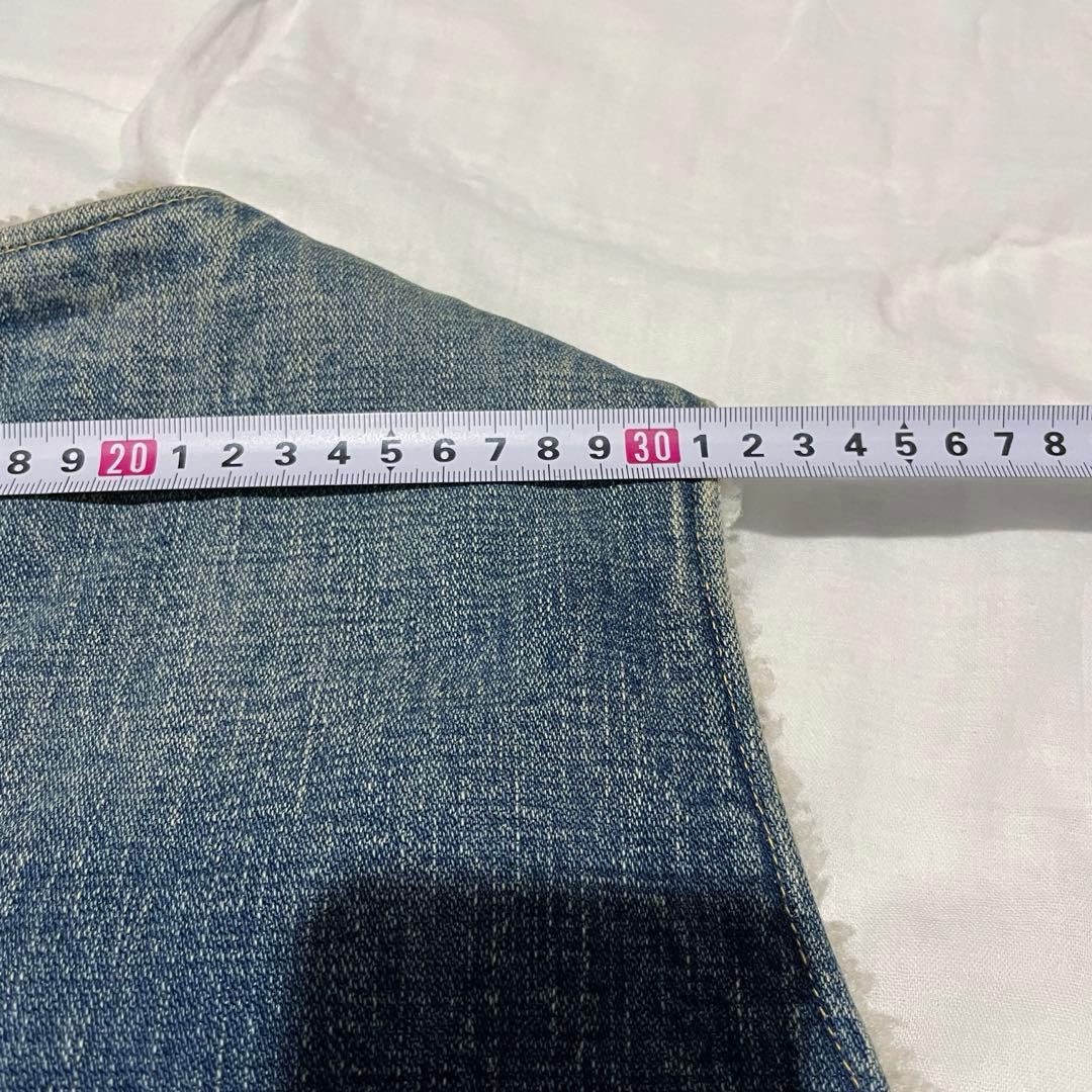 美品　KAPITAL キャピタル　デニムボアベスト 岡山　ダメージ加工　日本製