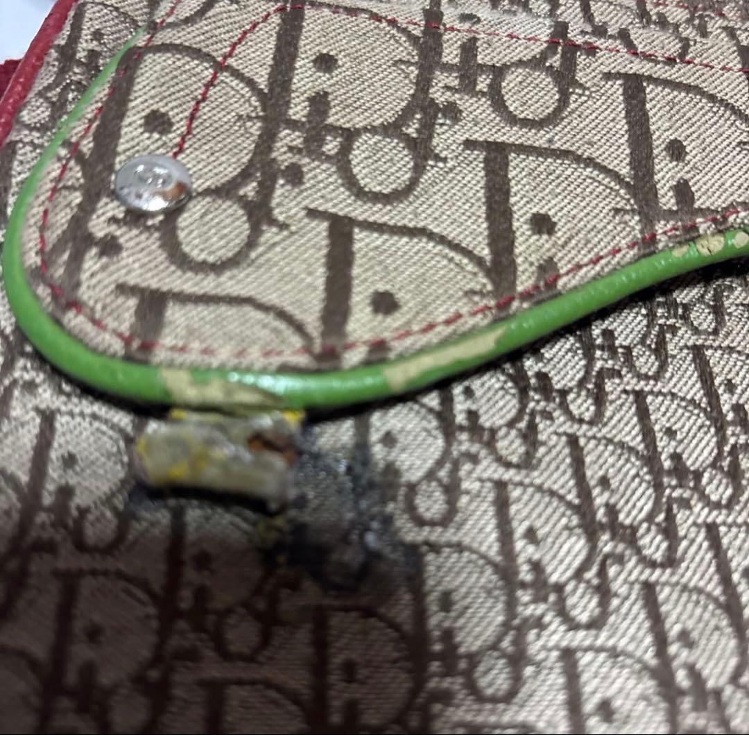 要修理Christian Diorダブルサドルバッグ　ラスタ　ジャンク