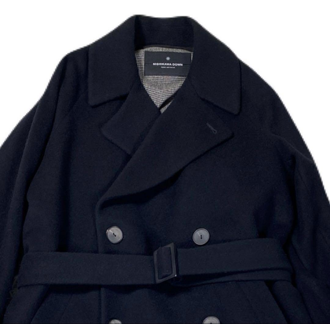 【ファッジ】美品　ナノユニバース タイロッケンダブルコート　西川ダウン