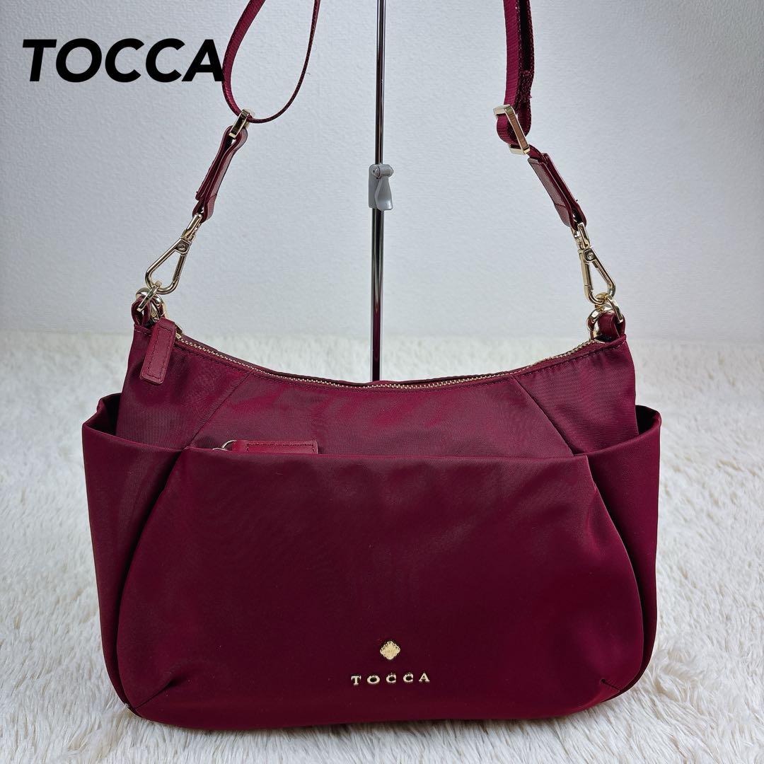 TOCCA トッカ ワンショルダー トートバッグ ナイロン ワインレッド希少