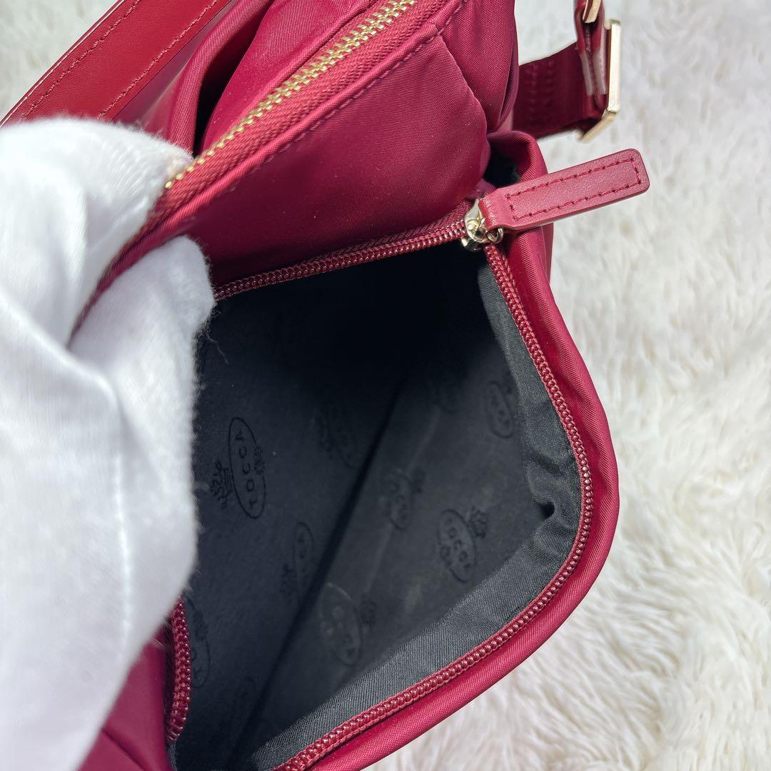 TOCCA トッカ ワンショルダー トートバッグ ナイロン ワインレッド希少