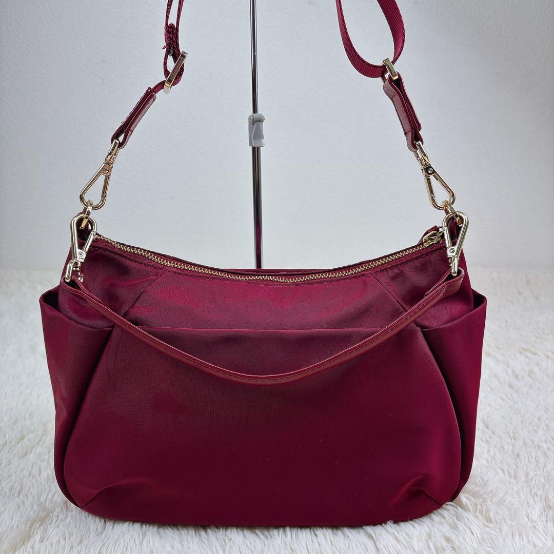 TOCCA トッカ ワンショルダー トートバッグ ナイロン ワインレッド希少