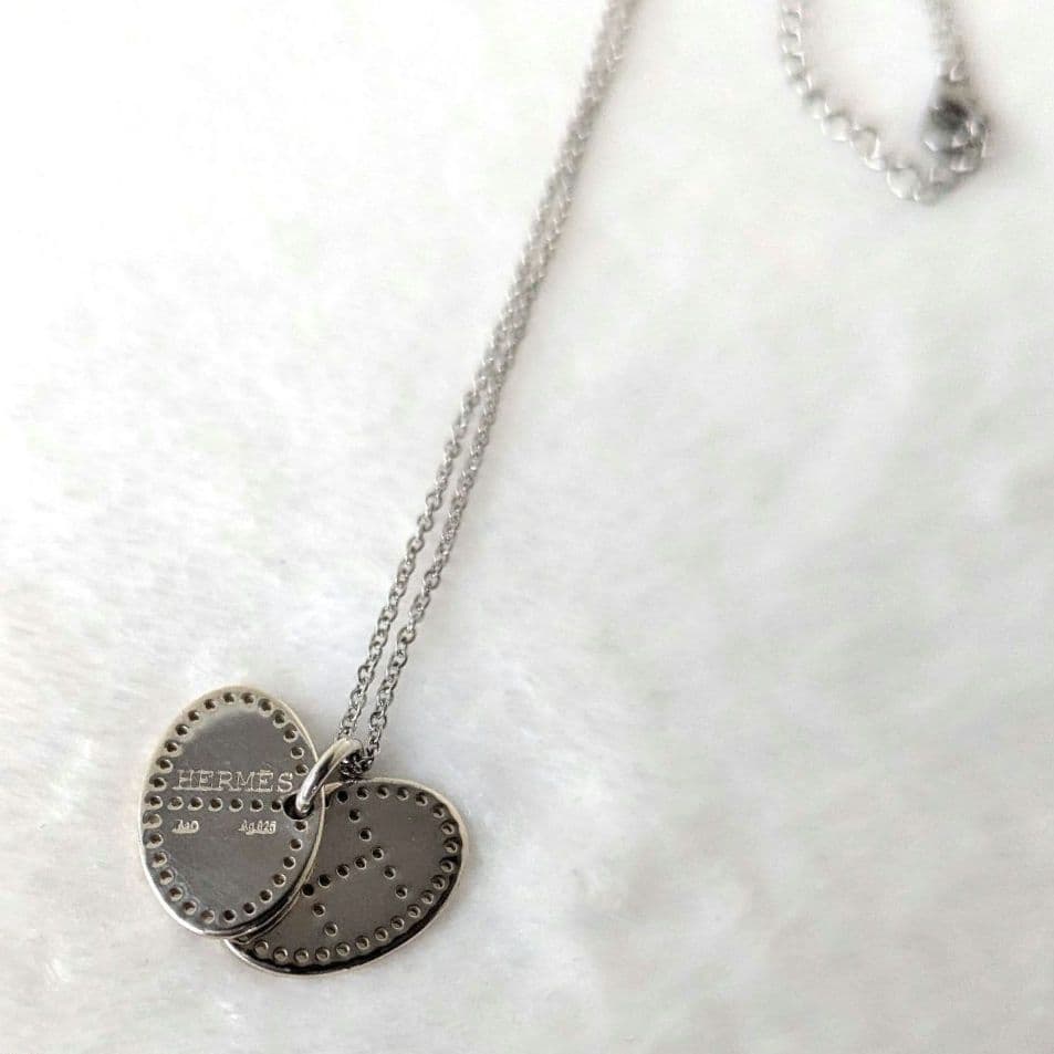 エルメス エクリプス エブリン Ag925 ペンダントトップ ネックレス シルバ