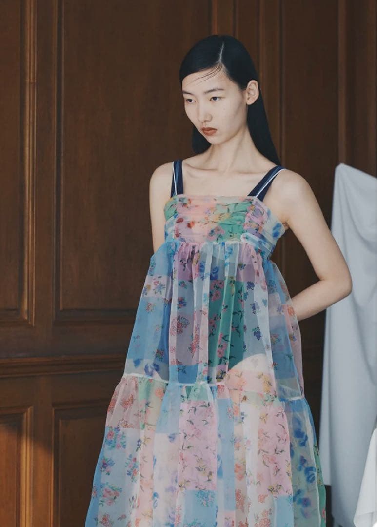 【新品未使用】poppy ×ケイタ　マルヤマ　パッチワークオーガンジーワンピース