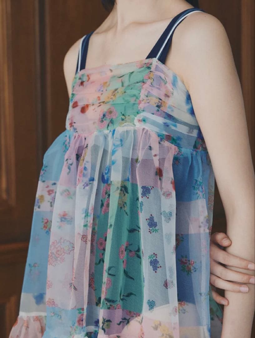 【新品未使用】poppy ×ケイタ　マルヤマ　パッチワークオーガンジーワンピース