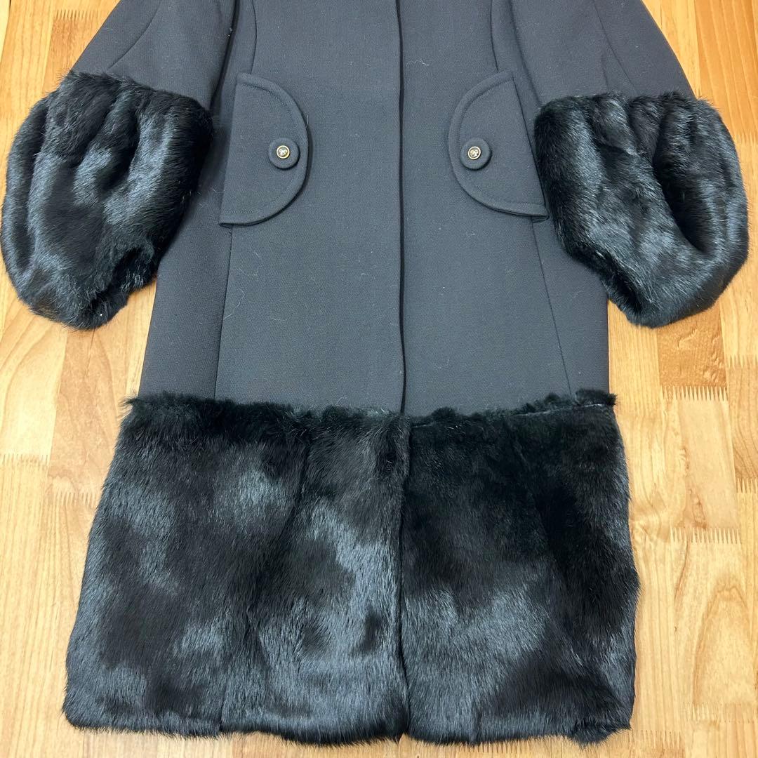 値下げ♪ アニヤハインドマーチ ラビットファー付き ロングコート