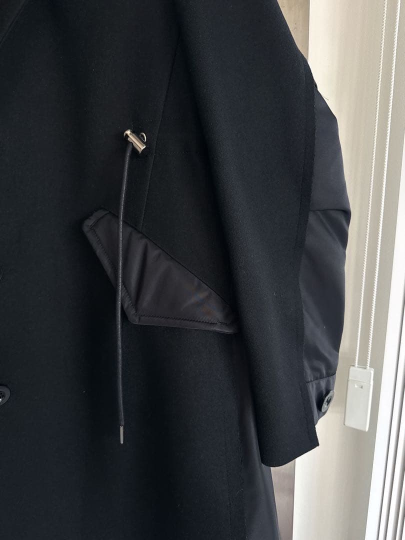 sacai 21AWサカイ woolウール メルトン チェスターコート