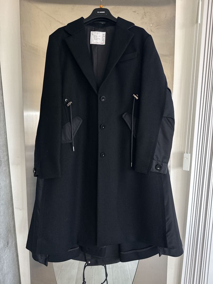sacai 21AWサカイ woolウール メルトン チェスターコート