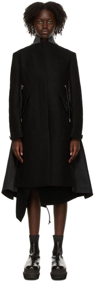 sacai 21AWサカイ woolウール メルトン チェスターコート