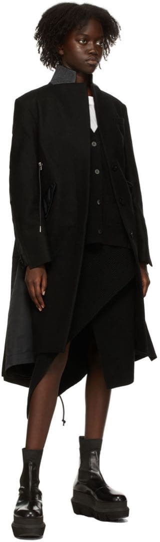 sacai 21AWサカイ woolウール メルトン チェスターコート