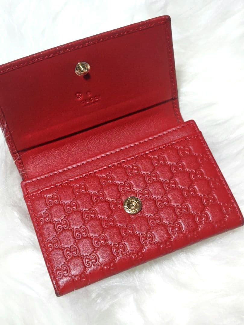 【GUCCI 】GGパターン レザー名刺入れ 小物 カード収納