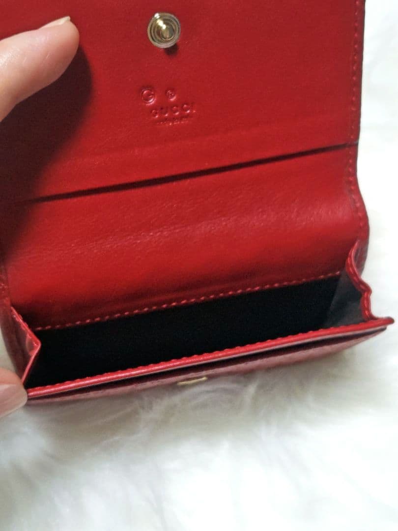 【GUCCI 】GGパターン レザー名刺入れ 小物 カード収納