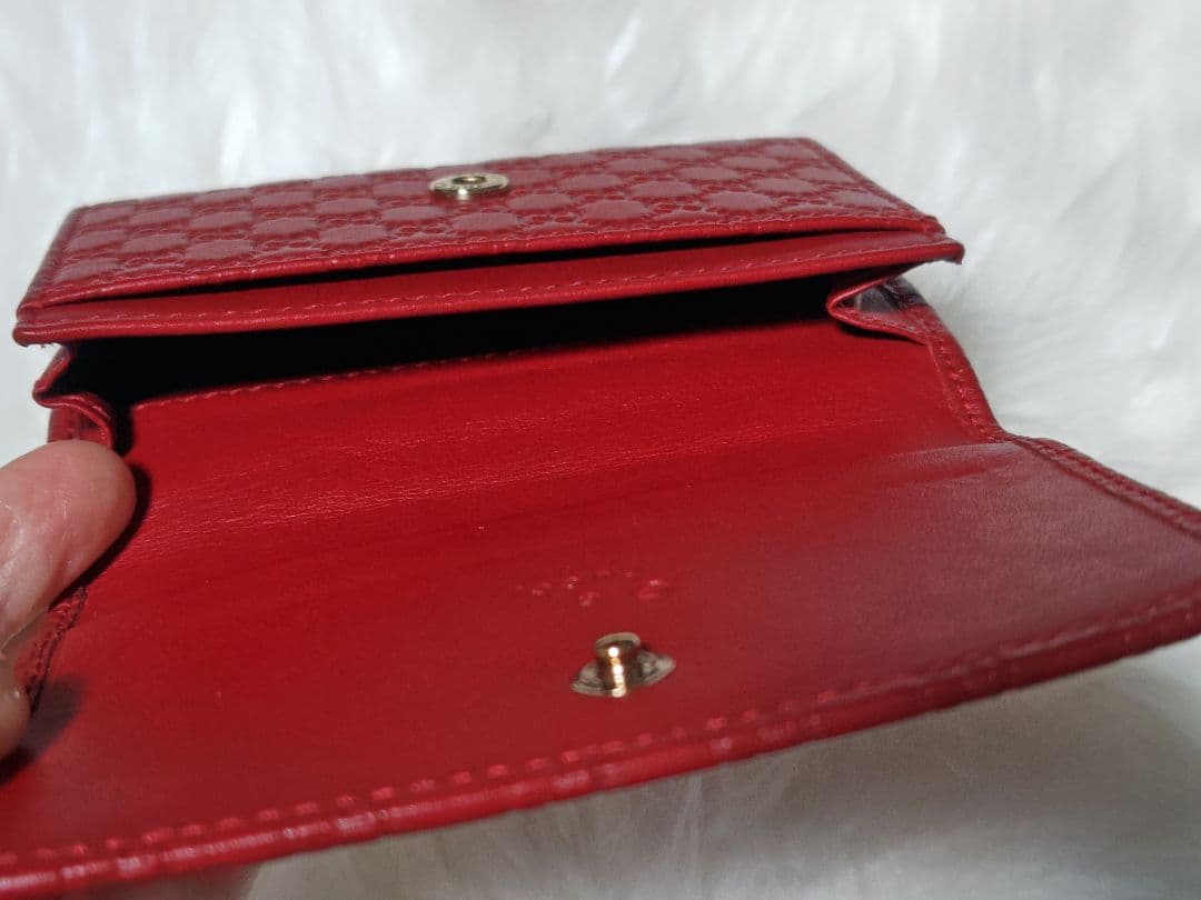 【GUCCI 】GGパターン レザー名刺入れ 小物 カード収納