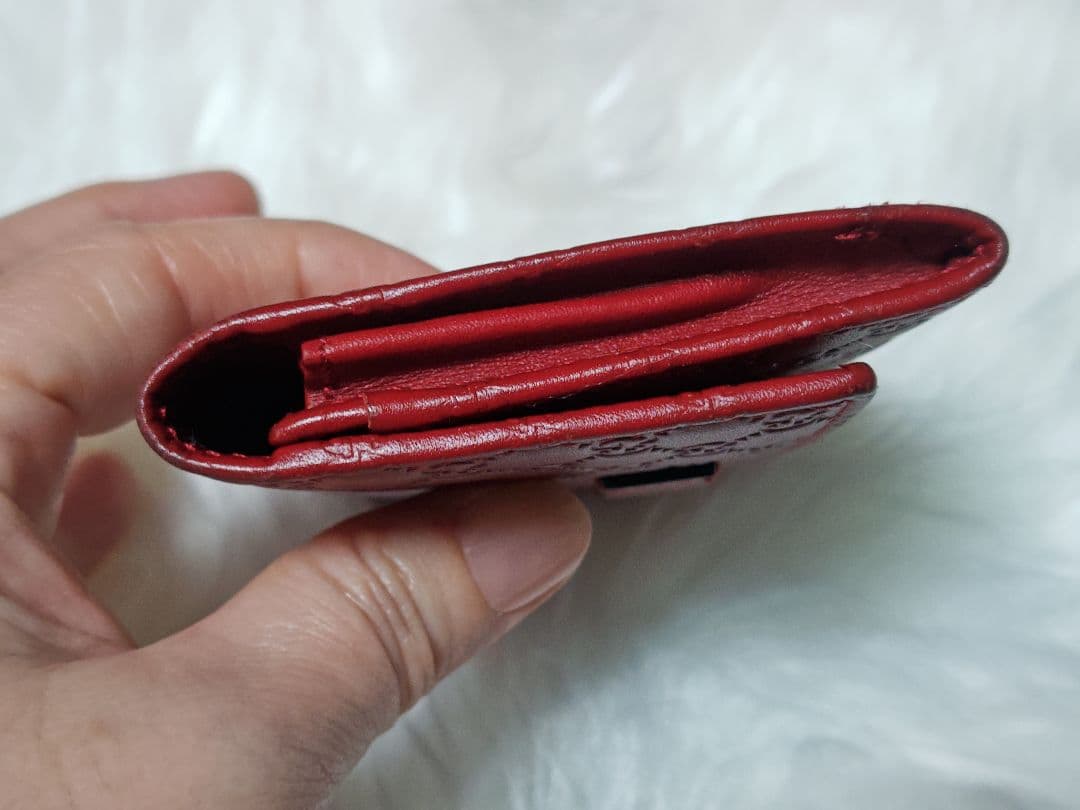 【GUCCI 】GGパターン レザー名刺入れ 小物 カード収納