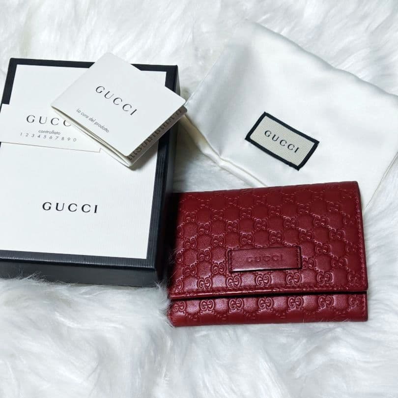 【GUCCI 】GGパターン レザー名刺入れ 小物 カード収納
