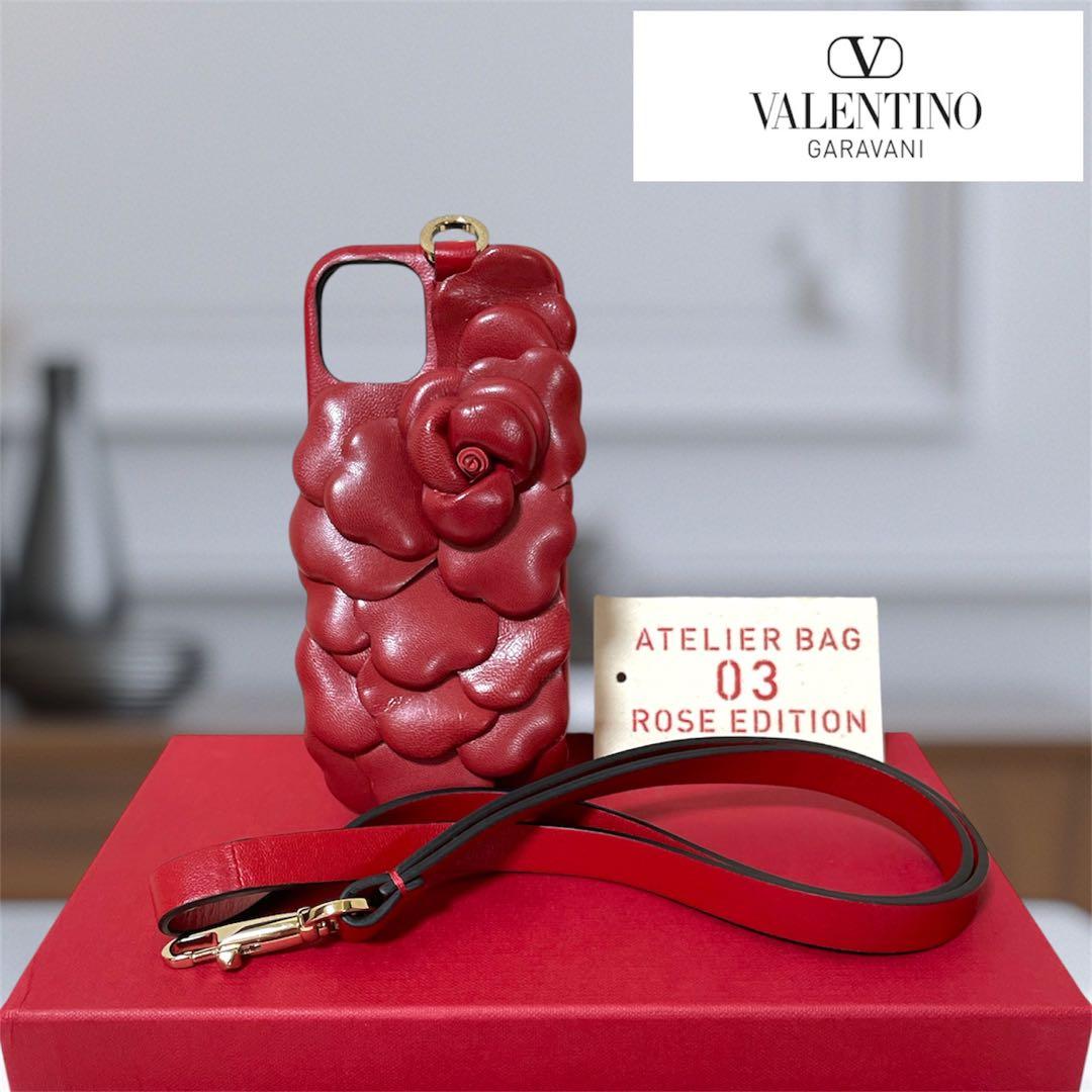 大幅値下げ‼️VALENTINO 赤iPhone12mini 　ストラップ
