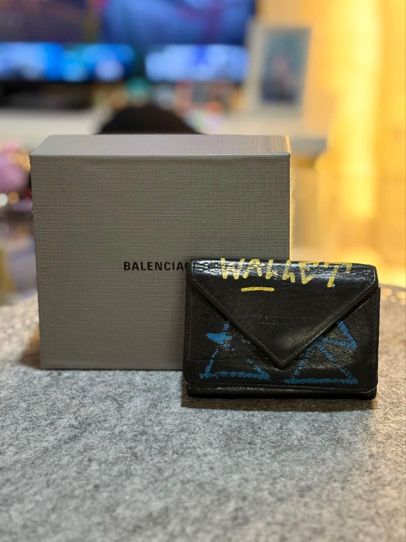 BALENCIAGA バレンシアガ 三つ折り財布 グラフィティ