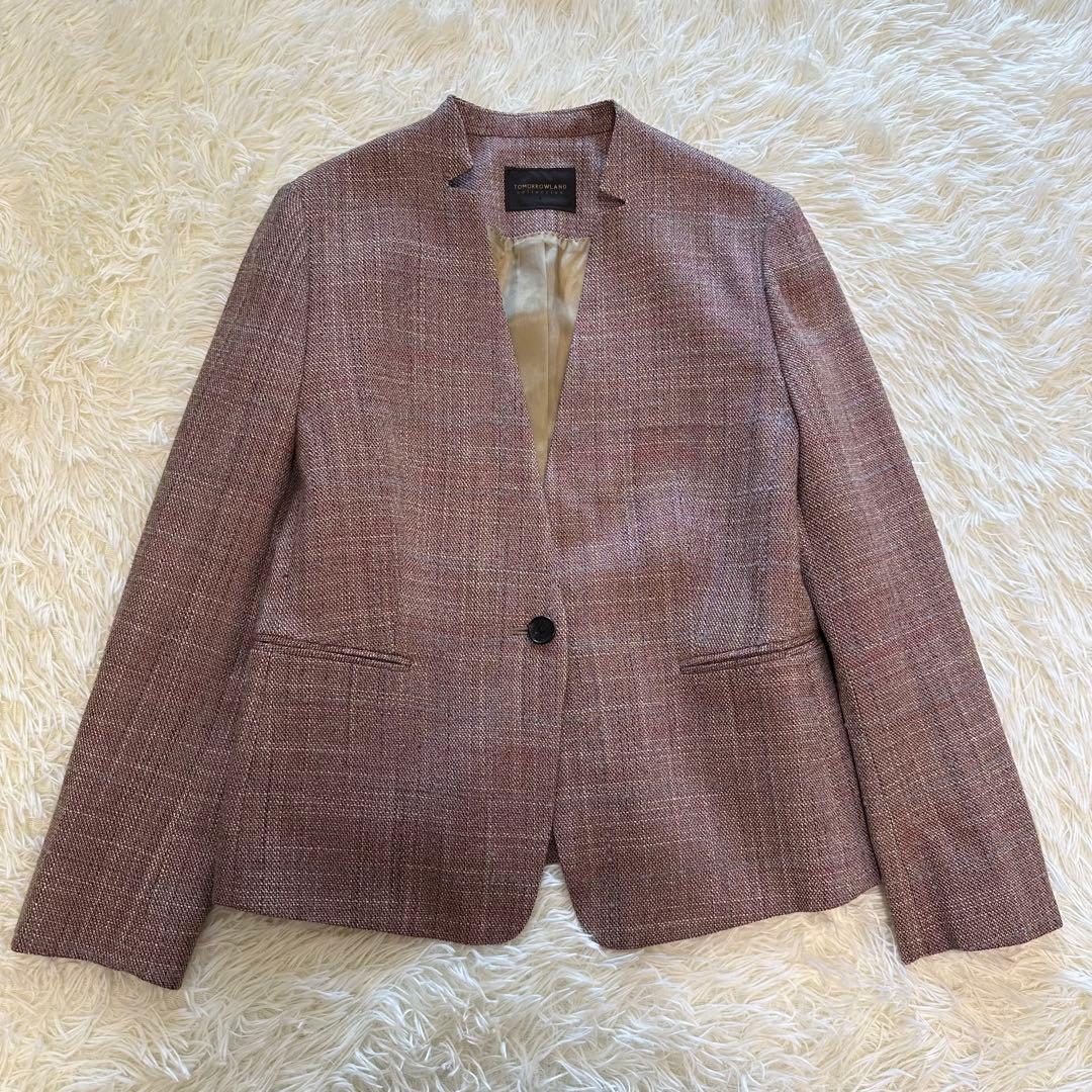 トゥモローランドコレクション ギザミカラージャケット ノーカラー