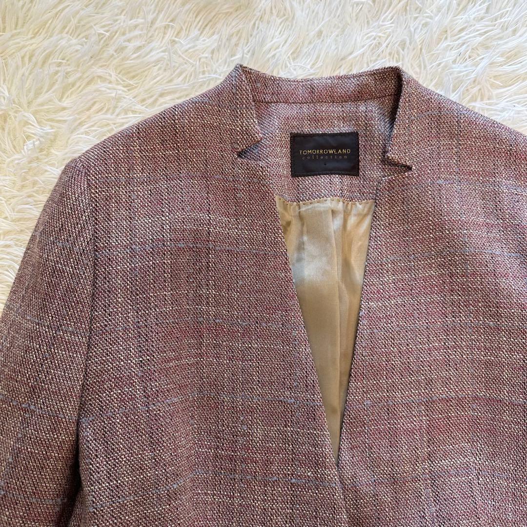 トゥモローランドコレクション ギザミカラージャケット ノーカラー