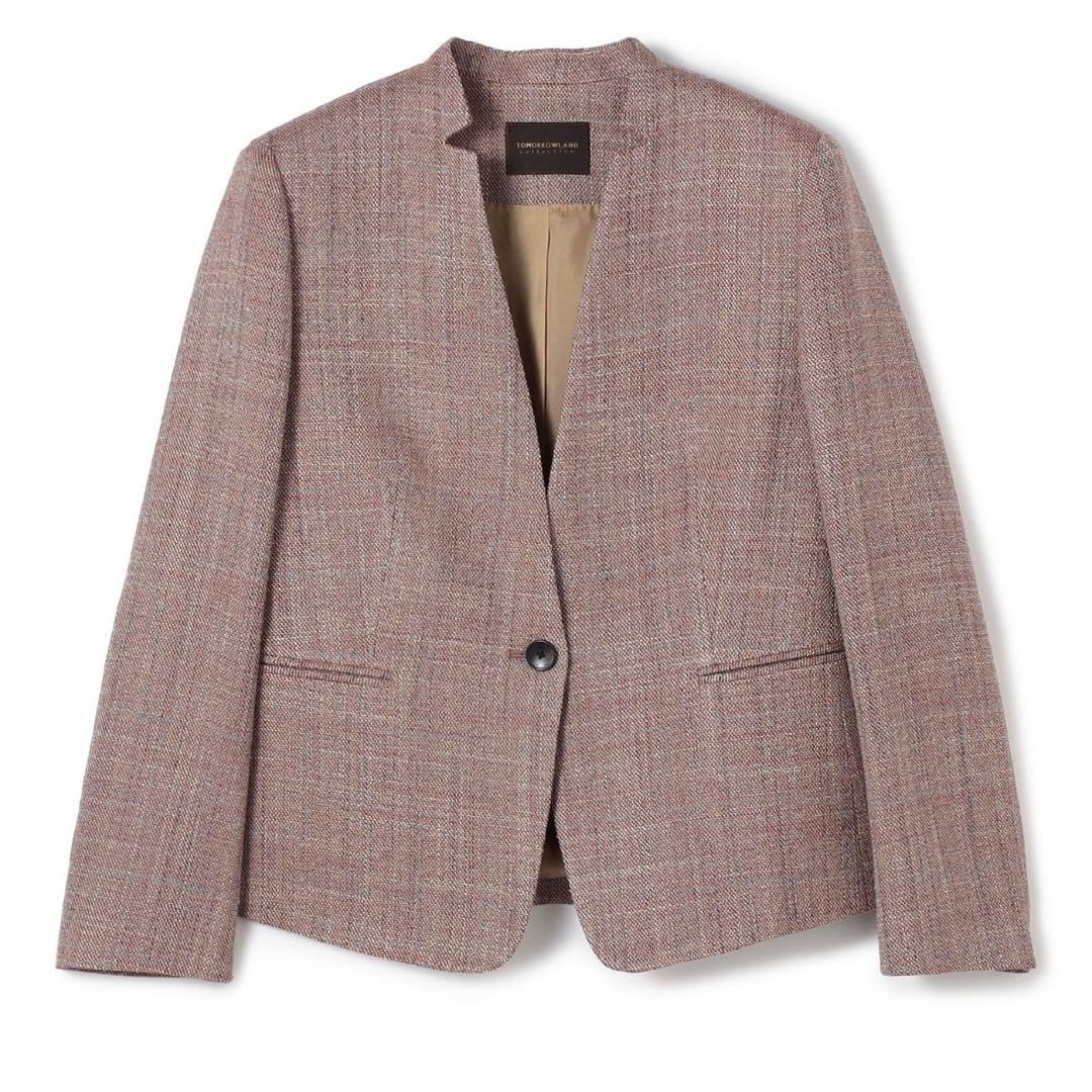 トゥモローランドコレクション ギザミカラージャケット ノーカラー