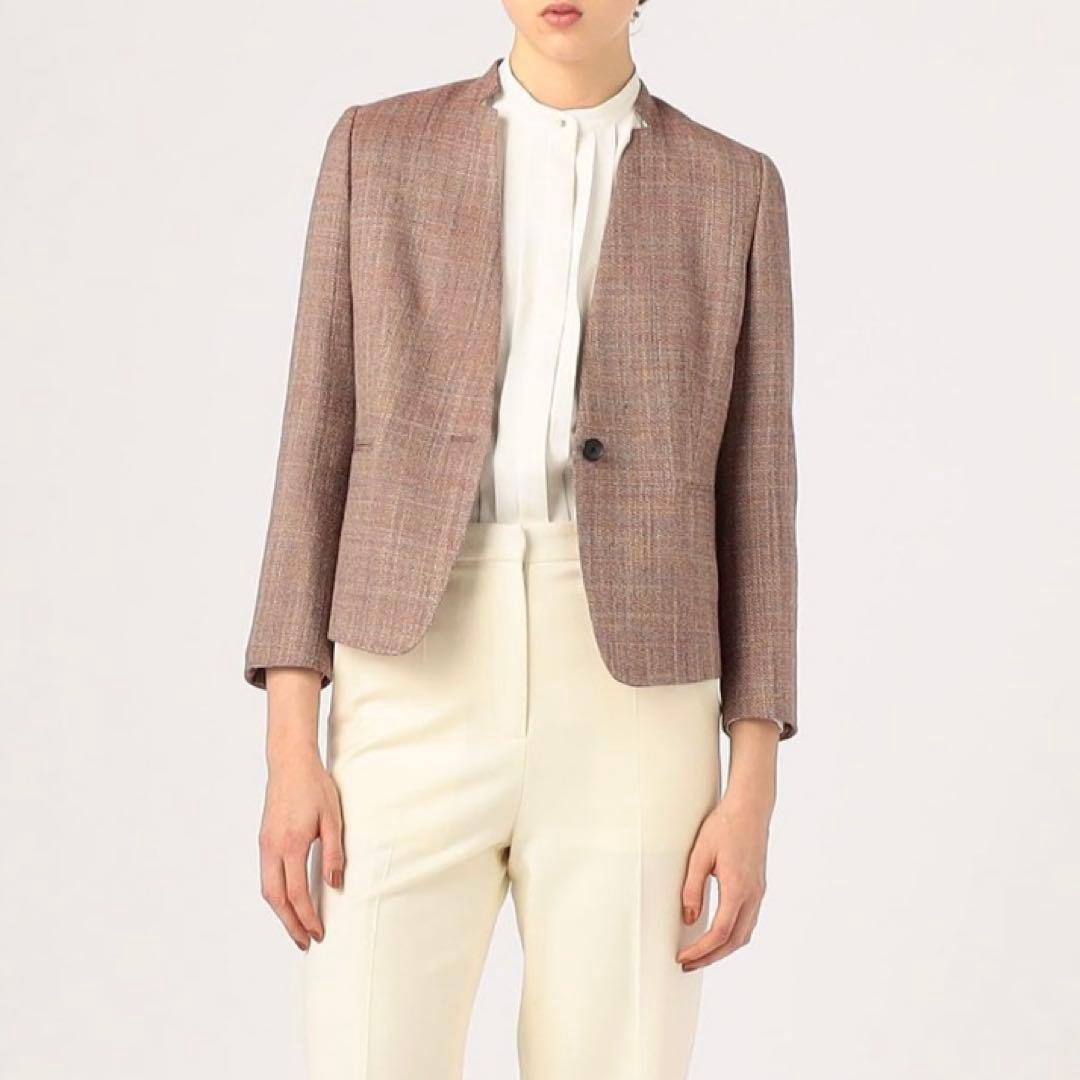 トゥモローランドコレクション ギザミカラージャケット ノーカラー