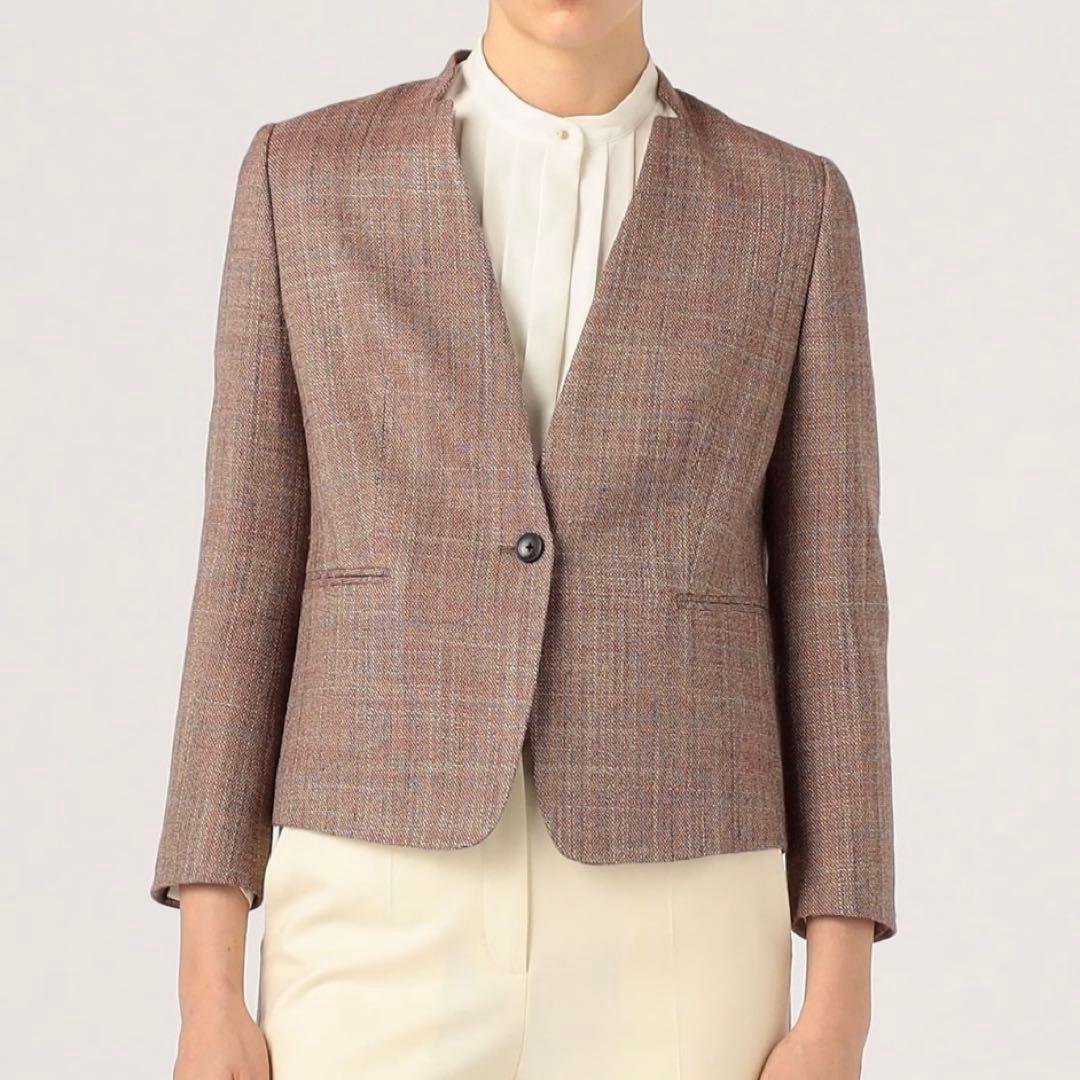 トゥモローランドコレクション ギザミカラージャケット ノーカラー