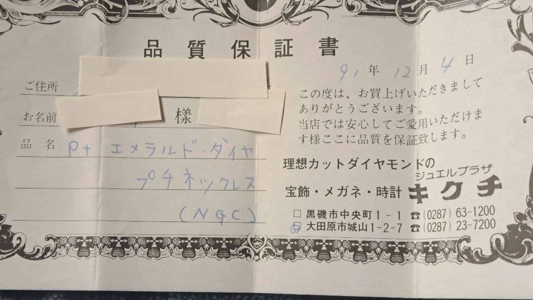 Ptエメラルドダイヤプチネックレス