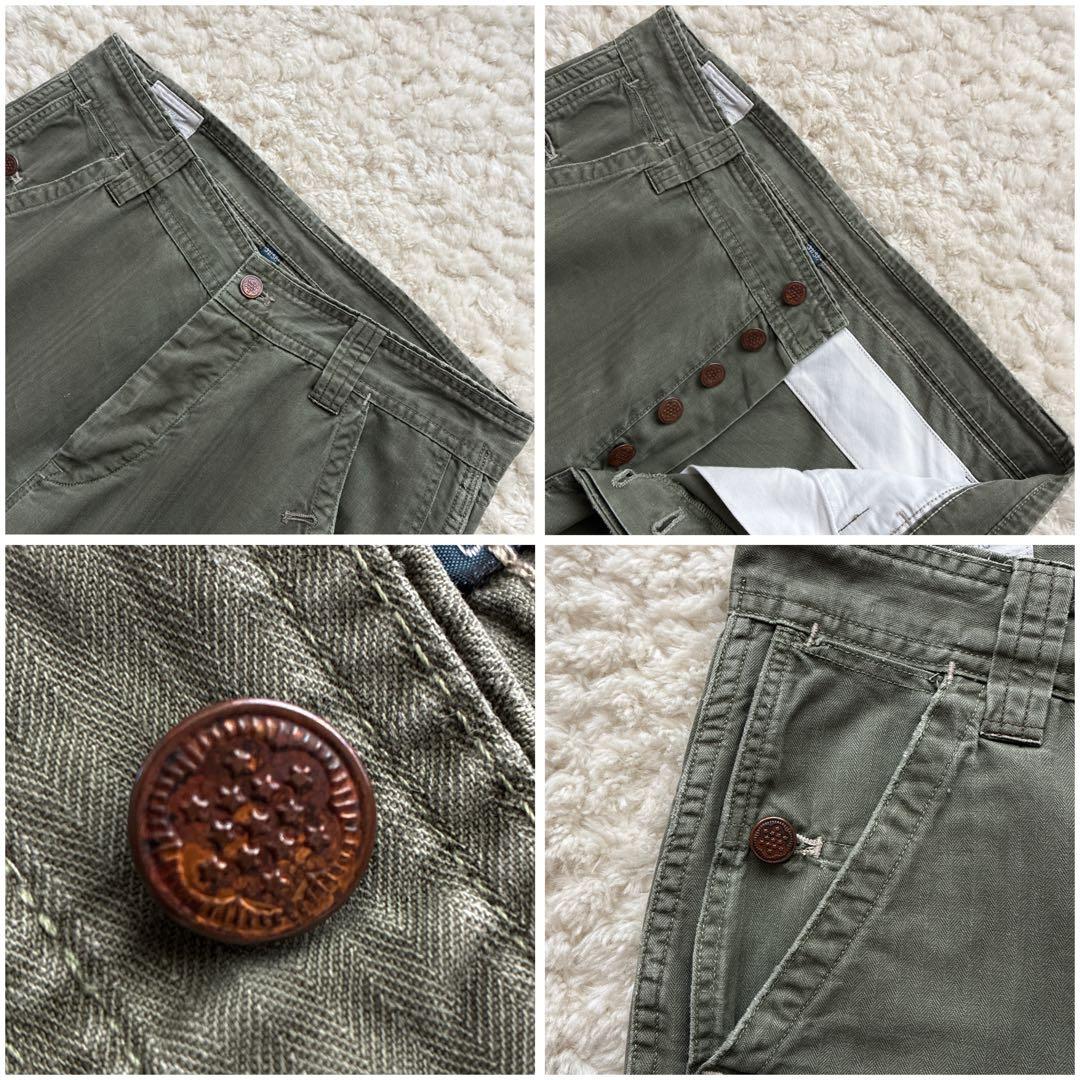 美品 P41ヘリンボーンミリタリーパンツ31×30 ポロラルフローレン POLO