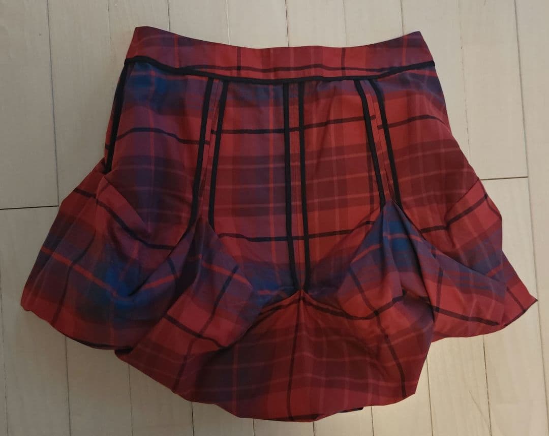 美品！ヴィヴィアンウエストウッド　レッドレーベル　立体チェックスカート　変形可能