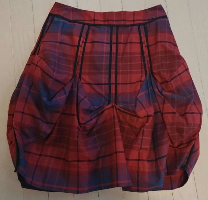 美品！ヴィヴィアンウエストウッド　レッドレーベル　立体チェックスカート　変形可能