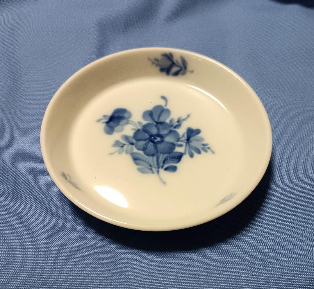 レア コペンハーゲン ブルーフラワー プレイン 豆皿 小皿 ミニプレート 3枚組
