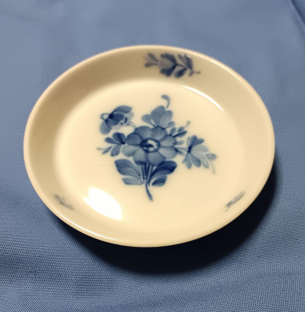 レア コペンハーゲン ブルーフラワー プレイン 豆皿 小皿 ミニプレート 3枚組