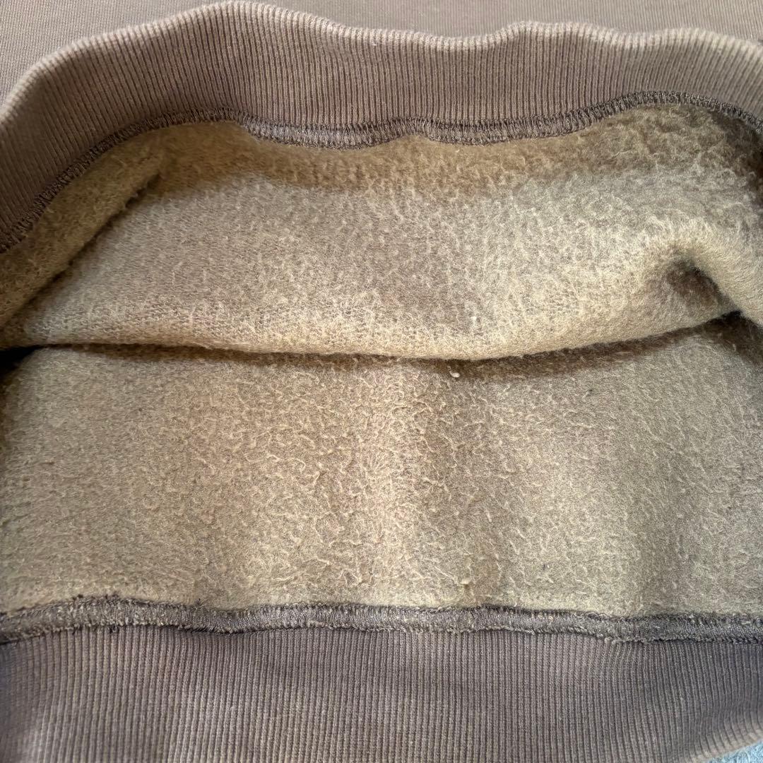 【美品】9090 フーディー パーカー S ブラウン 刺繍ロゴ