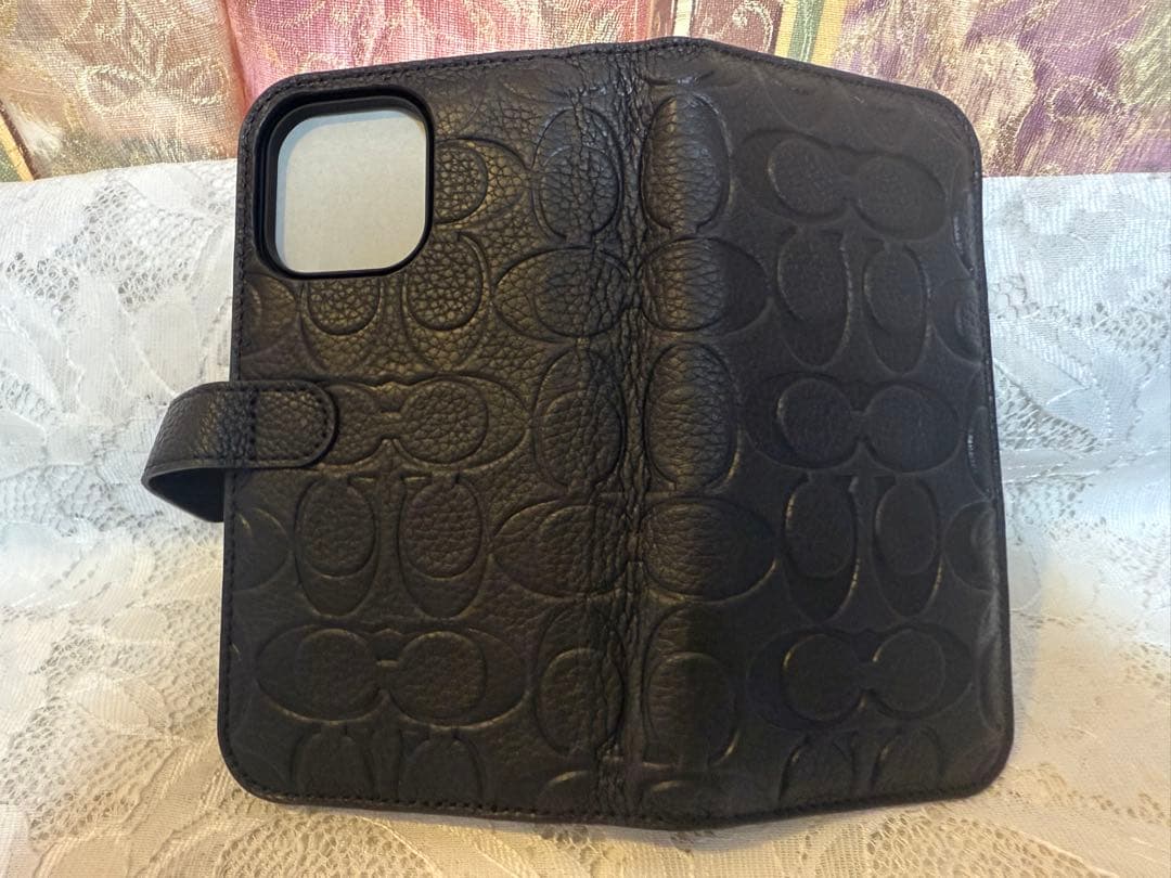 【新品]COACH 手帳型ケースiPhone14promax 保護フィルム