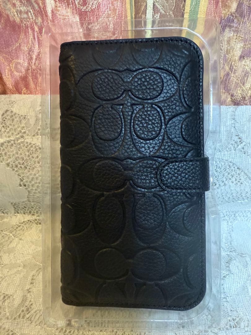 【新品]COACH 手帳型ケースiPhone14promax 保護フィルム