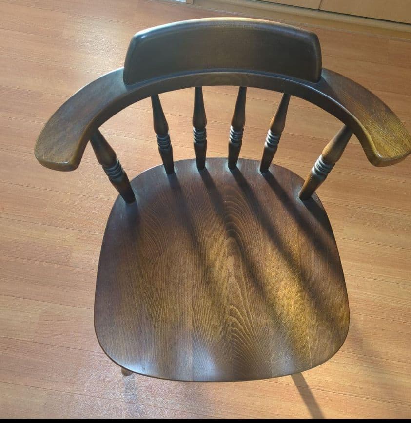 ⭐【送料無料】飛騨産業 キツツキ ダークブラウン 木製 ダイニングチェア